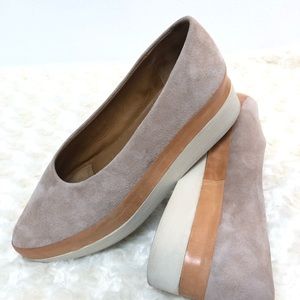 Coclico Anthropologie Platform Flats Pointy Suede